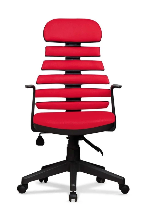 Ev ve Ofis Çalışma Sandalyesi Bilgisayar ve Yönetici Koltuğu Zebra Model Kırmızı ürün görseli 1
