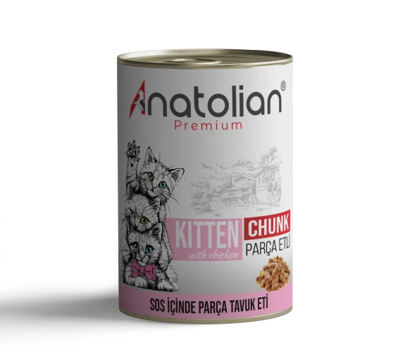 Anatolian Premium Kitten Tavuklu Yavru Kedi Konservesi 400 gr x 12 adet ürün görseli 1