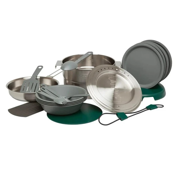 The Full Kitchen Base Camp Cook Set - Paslanmaz Çelik Kamp Pişirme Seti 3.5L  3.7QT ürün görseli 1