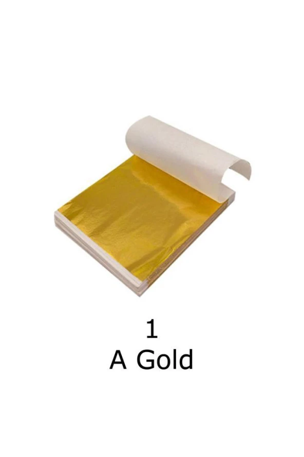 Varak Kaplama Yaprak Metalik Folyo İmitasyon 9x9cm 10lu Paket 1 A Gold R5799F-1 ürün görseli 1