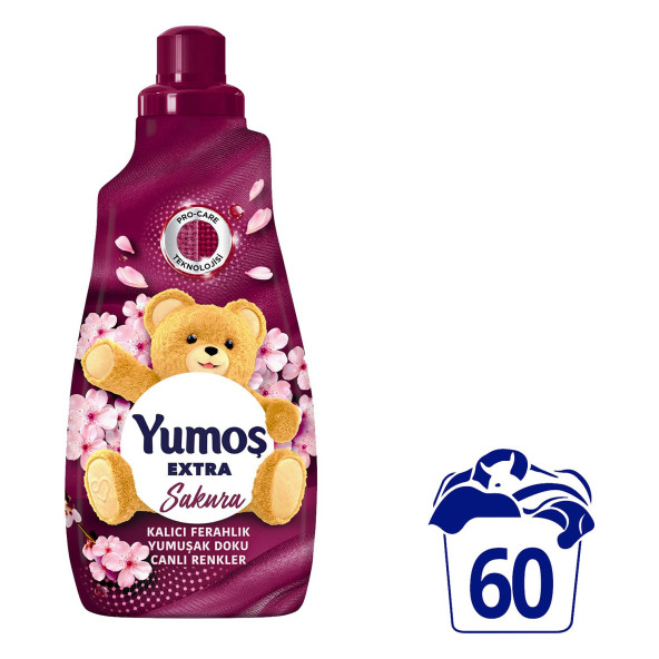 Yumoş Extra Konsantre Çamaşır Yumuşatıcısı Sakura 1440 ML 60 Yıkama 1 Adet ürün görseli 1