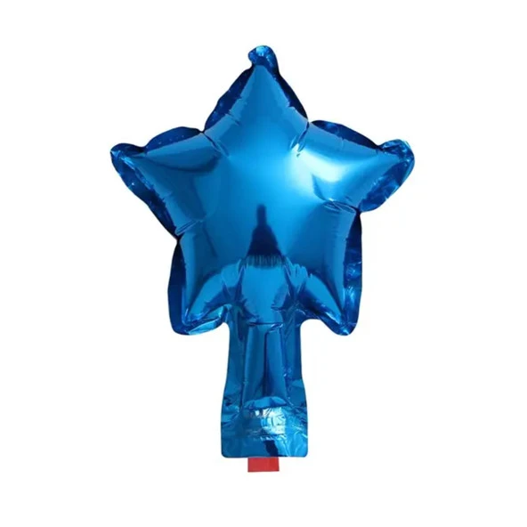 5 İnç Mini Yıldız Folyo Balon Koyu Mavi 5 Adet ürün görseli 1