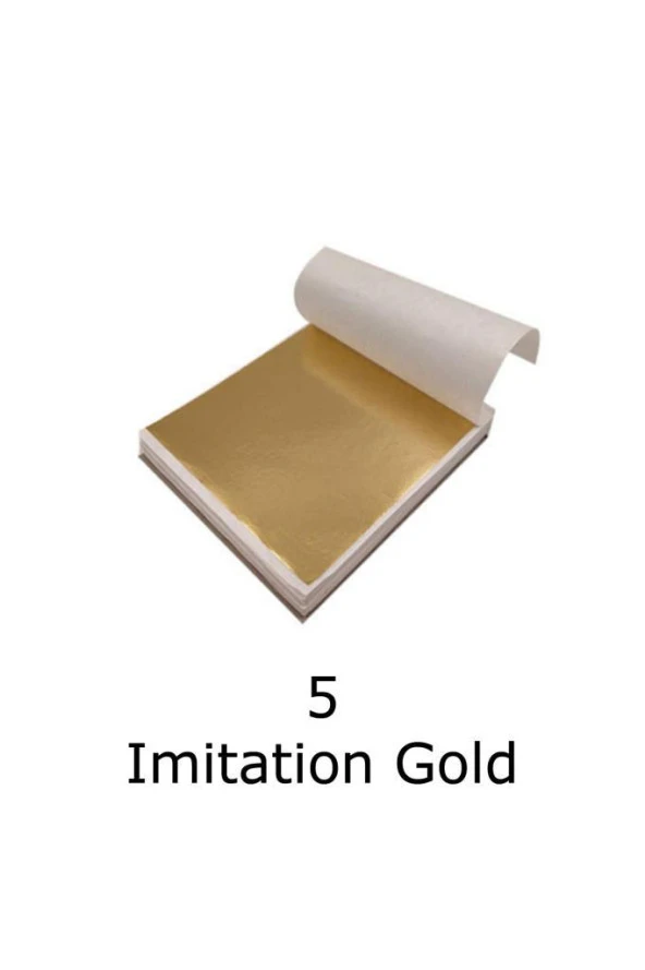 Varak Kaplama Yaprak Metalik Folyo İmitasyon 9x9cm 10lu Paket 5 Imitation Gold R5799F-5 ürün görseli 1