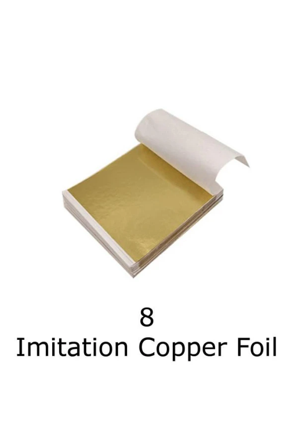 Varak Kaplama Yaprak Metalik Folyo İmitasyon 9x9cm 10lu Paket 8 Imitation Copper R5799F-8 ürün görseli 1