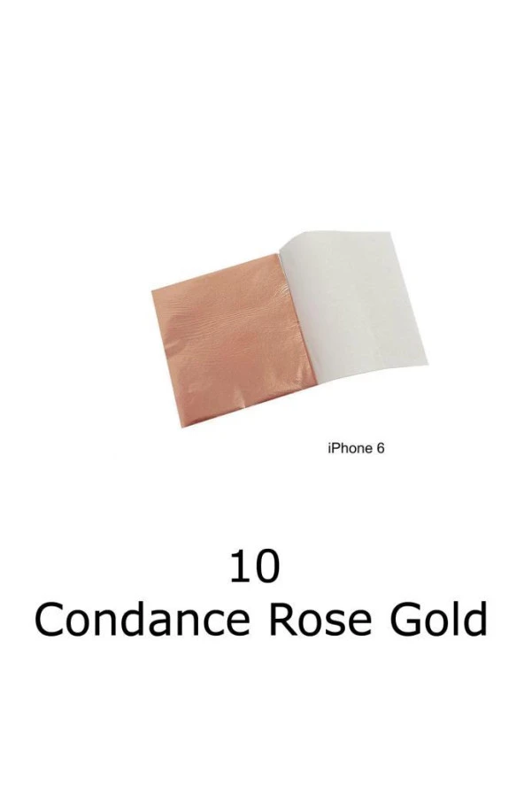 Varak Kaplama Yaprak Metalik Folyo İmitasyon 9x9cm 10lu Paket 10 Condance Rose Gold R5799F-10 ürün görseli 1