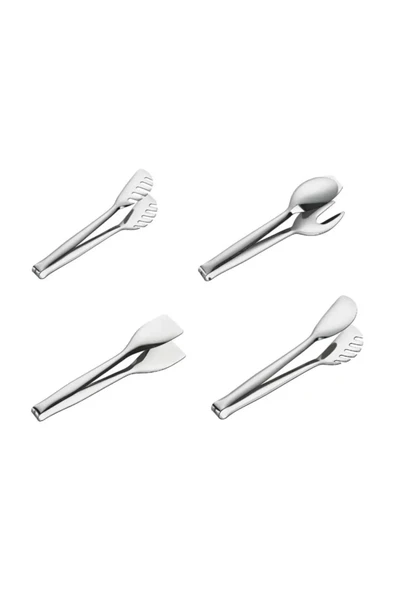 Nehir 4'lü Çelik Maşa Seti (Pasta Maşa+Salata Maşa+Servis Maşa+Makarna Maşa) ürün görseli 1