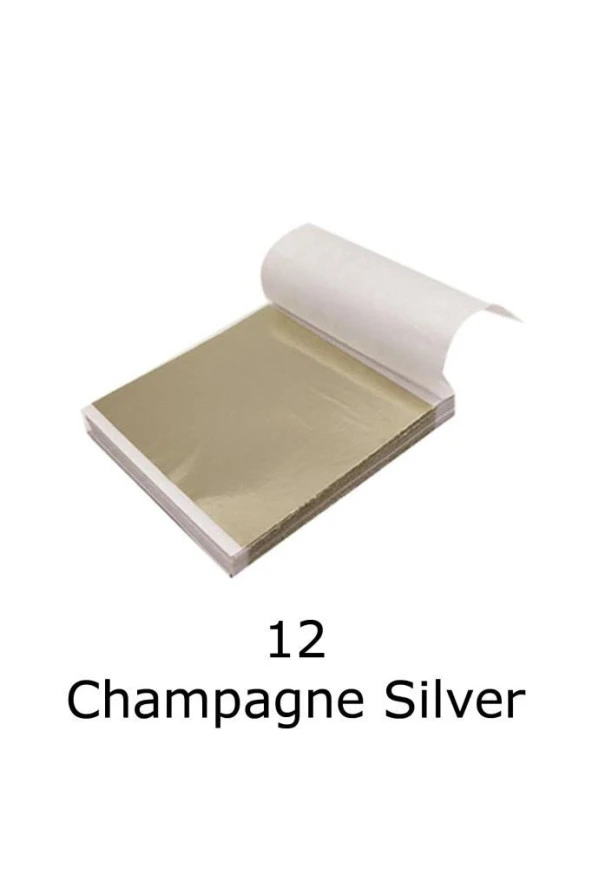Varak Kaplama Yaprak Metalik Folyo İmitasyon 9x9cm 10lu Paket 12 Champagne Silver R5799F-12 ürün görseli 1