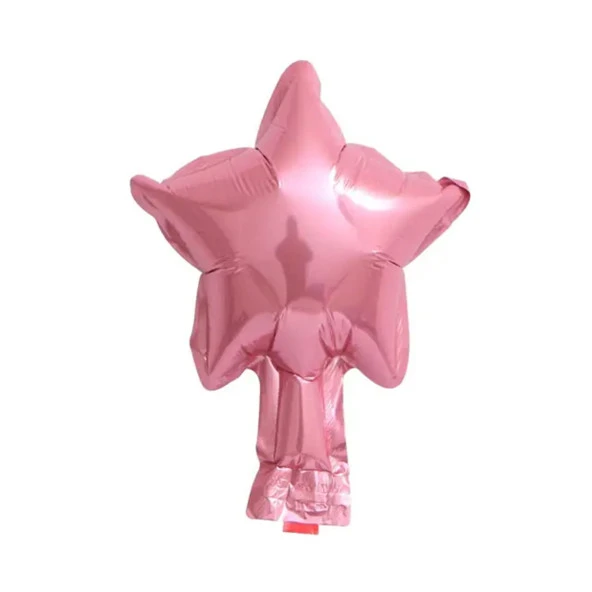 5 İnç Mini Yıldız Folyo Balon Pembe 5 Adet ürün görseli 1