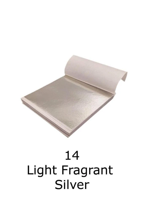 Varak Kaplama Yaprak Metalik Folyo 9x9cm 10lu Paket 14 Light Fragrant Silver R5799F-14 ürün görseli 1
