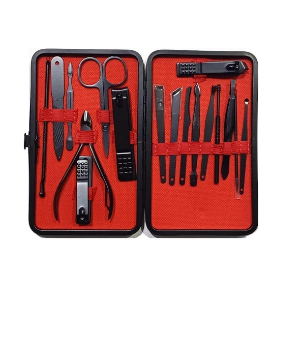 Zhltools Deri Çantalı 17 Parça Manikür Pedikür Seti ürün görseli 1