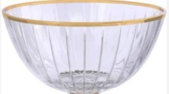 DECORİUM CAM KASE 13,5 CM ACCADEMIA ALTIN M04012 ürün görseli 1