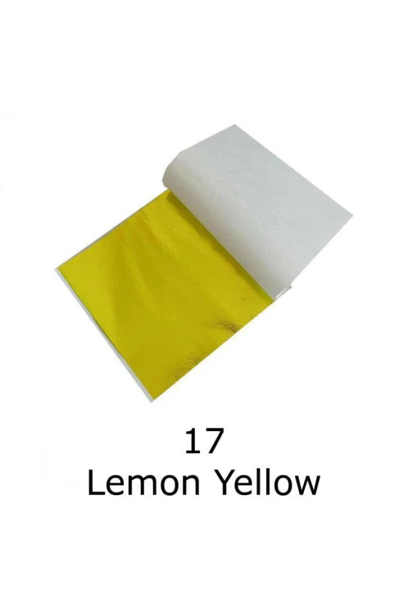 Varak Kaplama Yaprak Metalik Folyo 9x9cm 10lu 17 Lemon Yellow R5799F-17 ürün görseli 1
