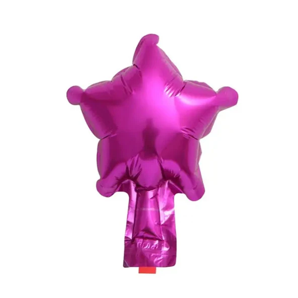 5 İnç Mini Yıldız Folyo Balon Fuşya 5 Adet ürün görseli 1