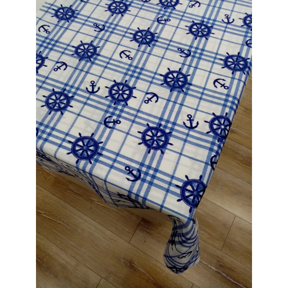 Hayat Home 120x180 Çapa Desenli Polyester Dertsiz Masa Örtüsü 4
