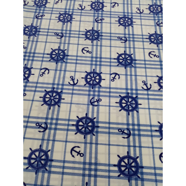 Hayat Home 120x180 Çapa Desenli Polyester Dertsiz Masa Örtüsü 5