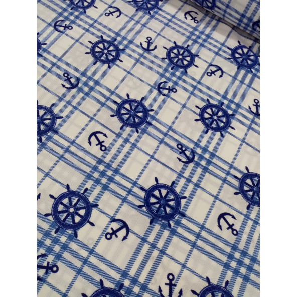 Hayat Home 120x180 Çapa Desenli Polyester Dertsiz Masa Örtüsü 6