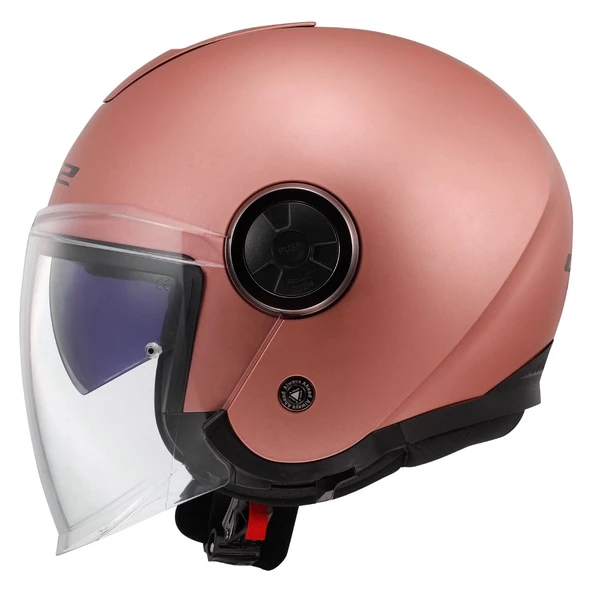 LS2 CLASSY MAT GOLD PEMBE KASK (GÜNEŞ VİZÖRLÜ) - Resim 2