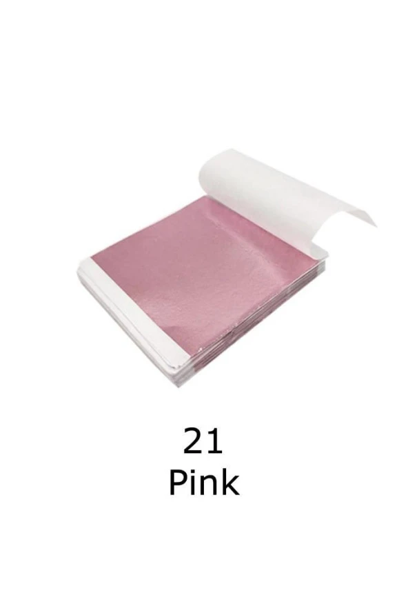 Varak Kaplama Yaprak Metalik Folyo 9x9cm 10lu 21 Pink R5799F-21 ürün görseli 1