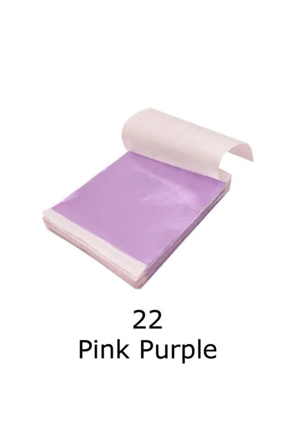Varak Kaplama Yaprak Metalik Folyo 9x9cm 10lu 22 Pink Purple R5799F-22 ürün görseli 1