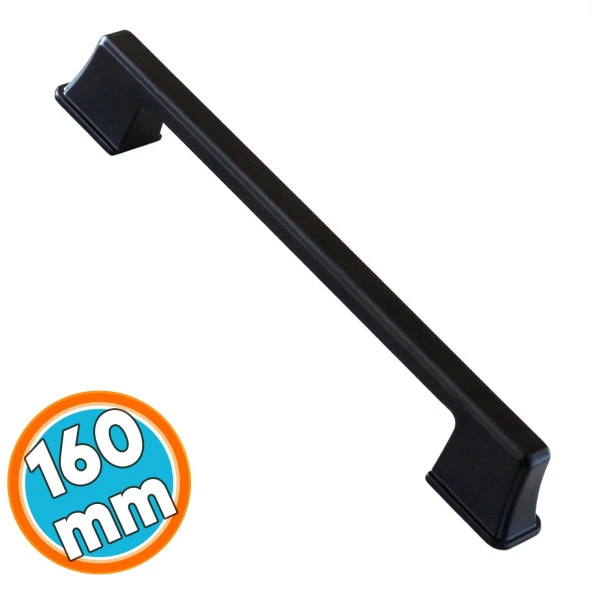 Siyah Metal Mutfak Mobilya Çekmece Mutfak Dolap Dolabı Kulpları Kapak Kulbu Kulp 160 mm 16 cm ürün görseli 1