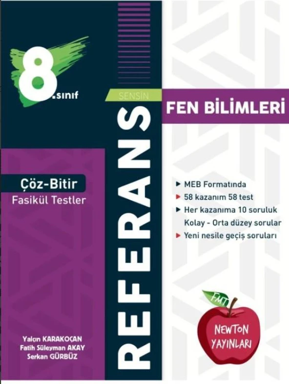 NEWTON YAYINLARI 8. SINIF REFERANS ÇÖZ-BİTİR FEN BİLİMLERİ FASİKÜL TEST ürün görseli 1