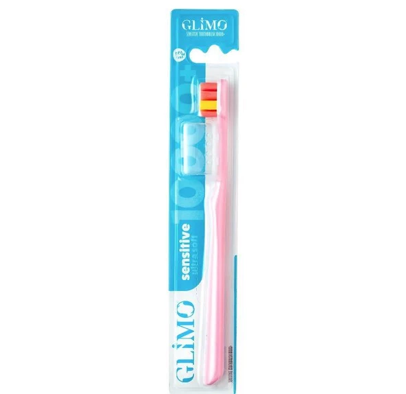Glimo Sensitive Diş Fırçası 10000+ Ultra Soft Pembe ürün görseli 1