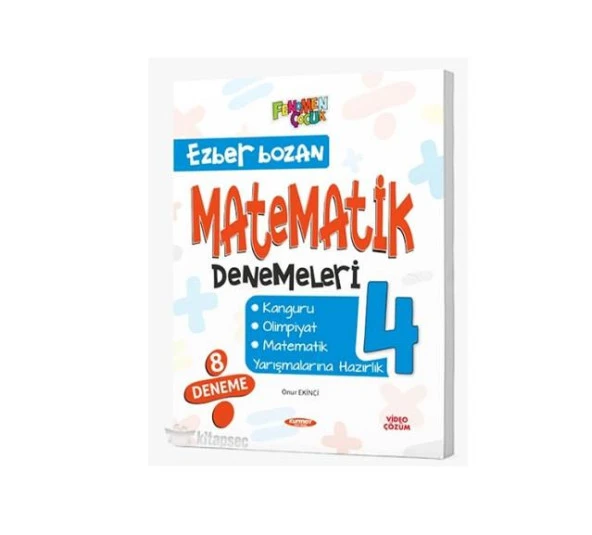 FENOMEN YAYINLARI 4. SINIF EZBER BOZAN MATEMATİK DENEMELERİ 8 DENEME ürün görseli 1