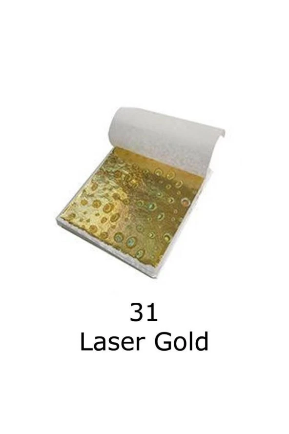 Varak Kaplama Yaprak Metalik Folyo 9x9cm 10lu 31 Laser Gold R5799F-31 ürün görseli 1