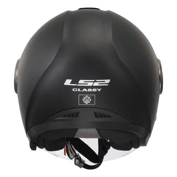 LS2 CLASSY MAT SİYAH KASK (GÜNEŞ VİZÖRLÜ) - Resim 4