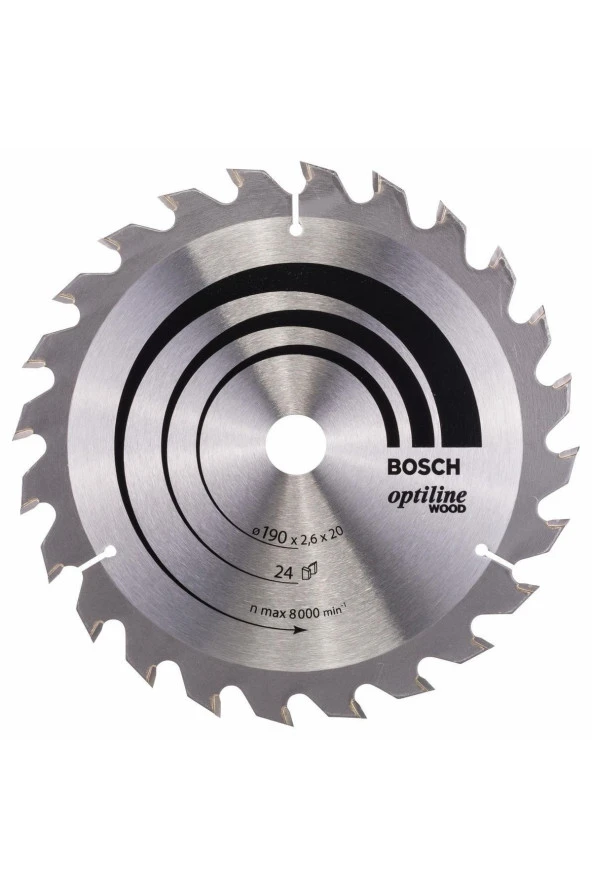 Daire Testere - OPTİLİNE WOOD 190*20/16 MM 24 DİŞ ürün görseli 1