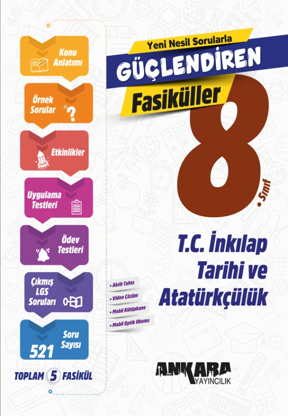 Ankara 2025 8. Sınıf Lgs İnkılap Tarihi 1-2-3-4-5 Güçlendiren Fasikül Seti Konu A. Soru Bankası ürün görseli 1