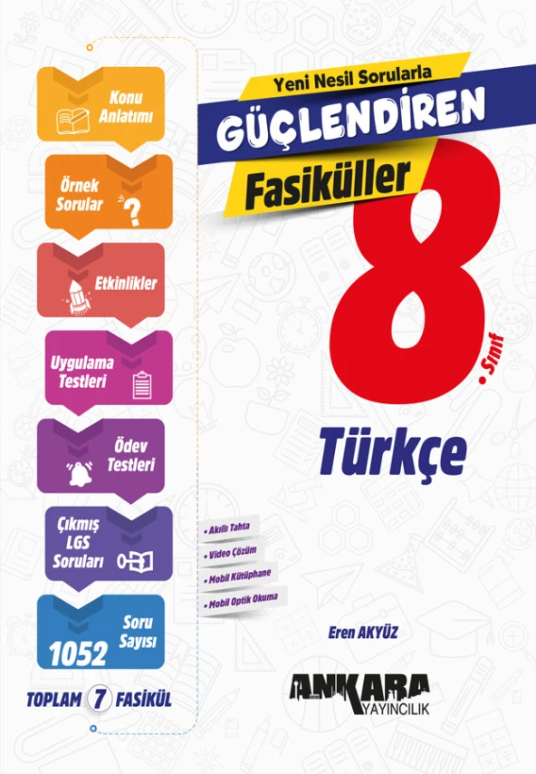Ankara 2025 8. Sınıf Lgs Türkçe 1-2-3-4-5-6-7 Güçlendiren Fasikül Seti Konu A. Soru Bankası ürün görseli 1