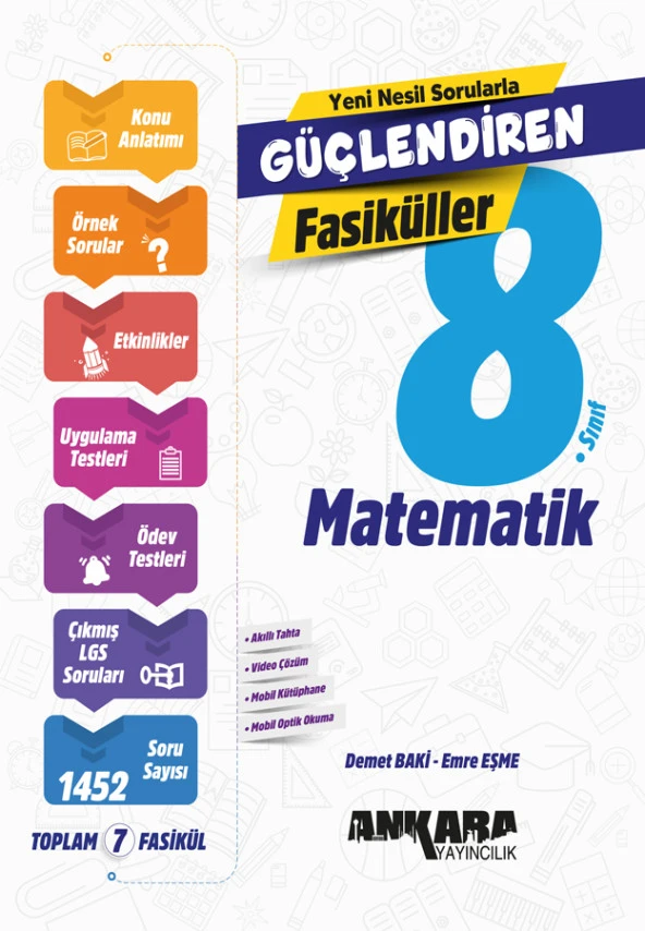 Ankara 2025 8. Sınıf Lgs Matematik 1-2-3-4-5-6-7 Güçlendiren Fasikül Seti Konu A. Soru Bankası ürün görseli 1