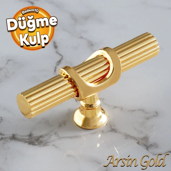 Arsin Gold Altın Metal Düğme Tek Vidalı Çekmece Mutfak Mobilya Dolabı Dolap Kulpu Kulbu Kulpları ürün görseli 1