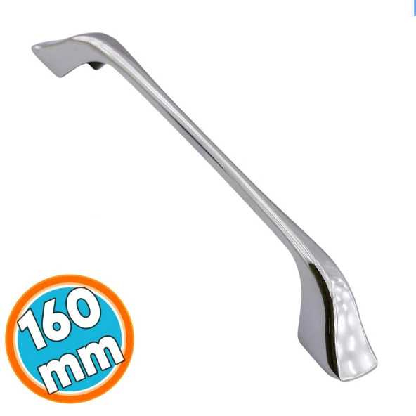 Mobilya Mutfak Dolabı Çekmece Dolap Kapak Kulpu Kulbu 160 mm Krom Metal Kulp ürün görseli 1