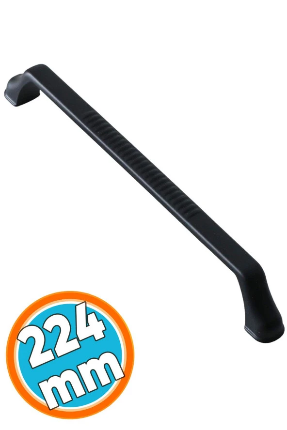 Siyah Kulp Mobilya Mutfak Çekmece Dolap Dolabı Kapak Kulbu Kulpları 224 mm Kulpu Metal 22.4 mm ürün görseli 1