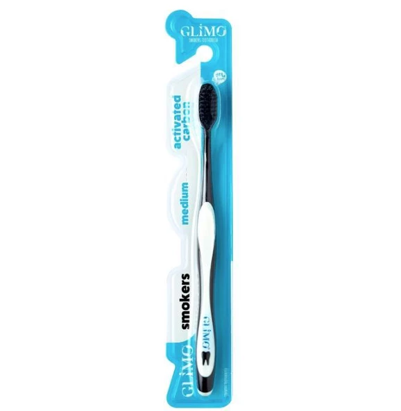 Glimo Smokers Beyazlatıcı Diş Fırçası Medium Beyaz ürün görseli 1
