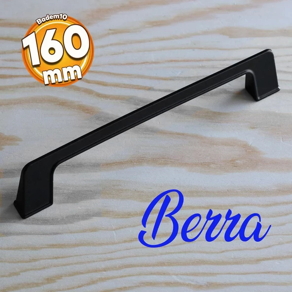 Berra Kulp 160 mm Siyah Metal Mutfak Mobilya Çekmece Mutfak Dolap Dolabı Kulpları Kapak Kulbu 16 cm ürün görseli 1
