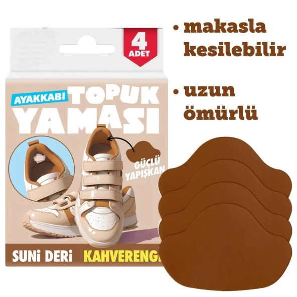 Ayakkabı Topuk Yaması Ayakkabı Tamir Yaması Sunni deri Kendinden Yapışkanlı-KAHVERENGİ ürün görseli 1