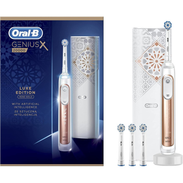 Oral-B Genius X 20000N Yapay Zeka Destekli Rose Gold Şarj Edebilir Diş Fırçası ürün görseli 1