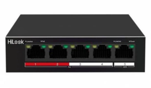 HILOOK NS-0105P-35BO-STD 4XFE+1XFE UPLINK YÖNETILEMEZ 35W POE SWITCH ürün görseli 1