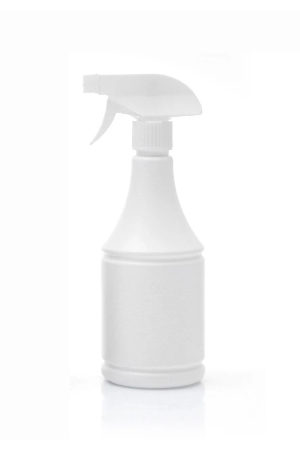 100 Adet - 1000ml Plastik Beyaz Konik Sprey Şişe - Beyaz Başlık ürün görseli 1