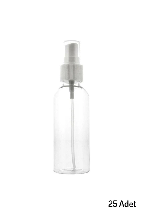 25 Adet 100 ml Boş Şişe Spreyli Kolonya Şişesi Doldurulabilir Cep Plastik Dezenfektan Parfüm Şişesi ürün görseli 1