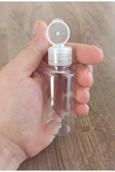 Sert Plastik 50ml Boş Sprey Kolonya Dezenfektan Şişesi + Valf 50 Adet ürün görseli 1