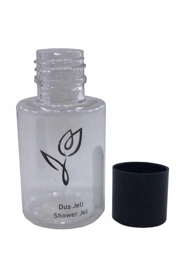 100 Adet Duş Jeli Yazılı Boş Şişe Standart Otel Tipi 30 ml Silindir Şişe Tek Kullanımlık Kullan At ürün görseli 1