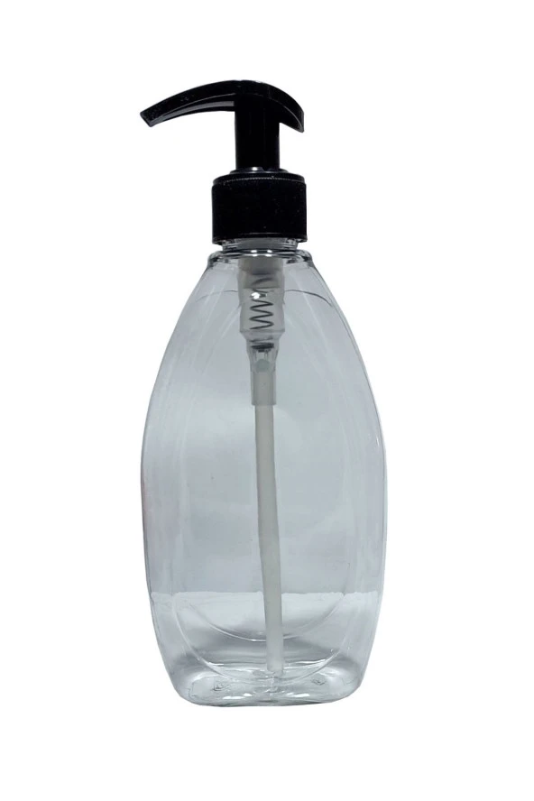 Boş Fısfıs sıvı sabun pompalı Şişe 400 Ml Şeffaf 3 adet ürün görseli 1