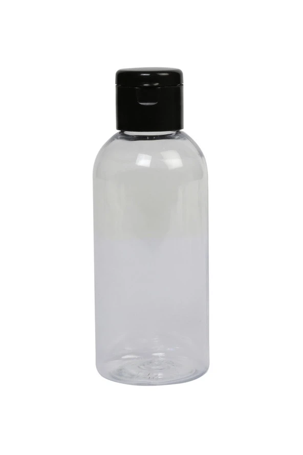 100 Ml - Siyah - Fliptop Kapaklı -dezanfektan - Kolonya - Likit - 10 Adet ürün görseli 1