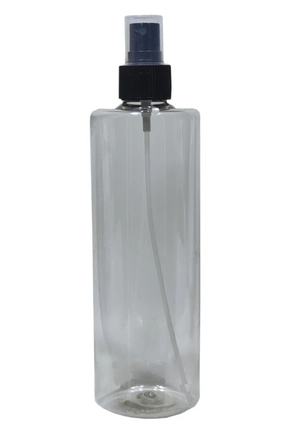 Sert Plastik 500 Ml Boş Sprey Kolonya Dezenfektan Şişesi + Sprey Valf 10 Adet ürün görseli 1