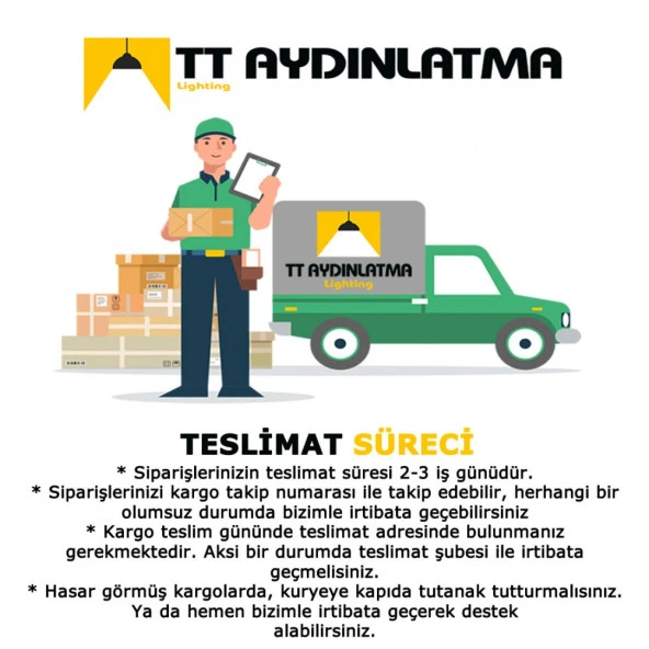 TT Aydınlatma TT317-SR  Stilla Modeli Sarı Kaplama Led Avize - Resim 6