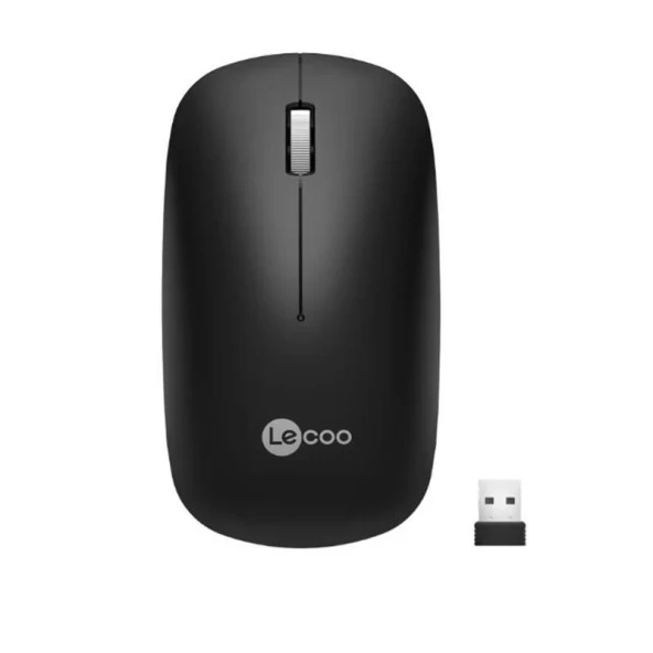 Lecoo WS214 1200 DPI 4 Tuşlu Kablosuz Mouse Siyah ürün görseli 1